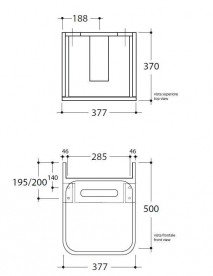 Тумба под раковину на 40 см подвесная Kerasan Inka ДСП белый глянец 911001