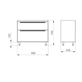 Тумба под раковину напольная Sanwerk Greta 96,6х44,6 см МДФ белый TV0000175