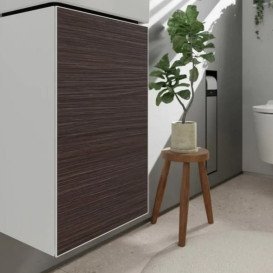 Тумба під раковину підвісна Hansgrohe Xevolos E 34х25 см петлі праворуч матовий білий/темний дуб 54169730