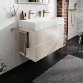 Тумба під раковину підвісна Hansgrohe Xevolos E 98х47,5 см пісочно-бежевий матовий/пісочно-бежевий 54182790