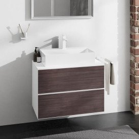 Тумба під раковину підвісна Hansgrohe Xevolos E 78х55,5 см матовий білий/темний дуб 54187730