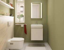 Тумба під раковину підвісна Hansgrohe Xilesa E 48х38 см МДФ пісочно-бежевий матовий 54247780