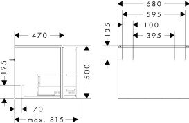 Тумба під раковину підвісна Hansgrohe Xilesa E 68х47 см МДФ матовий білий 54257700