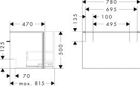 Тумба під раковину підвісна Hansgrohe Xilesa E 78х47 см МДФ пісочно-бежевий матовий 54259780