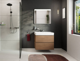 Тумба під раковину підвісна Hansgrohe Xilesa E 78х47 см ДСП дуб кашемір 54260550