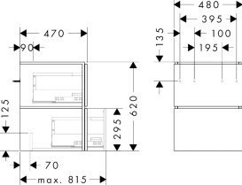 Тумба під раковину підвісна Hansgrohe Xilesa E 48х47 см МДФ матовий білий 54291700