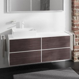 Тумба під раковину підвісна Hansgrohe Xevolos E 137х55,5 см матовий білий/темний дуб 54236730