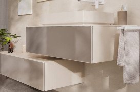 Тумба під раковину підвісна Hansgrohe Xevolos E 98х55,5 см пісочно-бежевий матовий/пісочно-бежевий 54314790