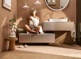 Тумба під раковину підвісна Hansgrohe Xevolos E 98х55,5 см пісочно-бежевий матовий/пісочно-бежевий 54314790