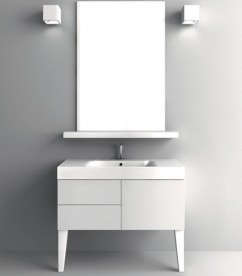 Тумба під раковину підвісна Kerasan Cento 100х45 см лакований білий глянсовий 915501