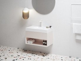 Тумба під раковину підвісна Ravak SD Lite 80 МДФ Alabaster Pink X000001866