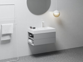 Тумба под раковину подвесная Ravak SD Lite 80 Л МДФ дымчато-серый X000001877