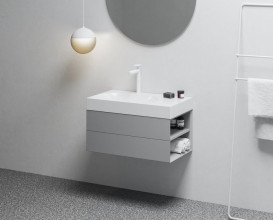 Тумба під раковину підвісна Ravak SD Lite 80 П МДФ димчасто-сірий X000001889