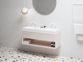 Тумба під раковину підвісна Ravak SD Lite 120 МДФ Alabaster Pink X000001872