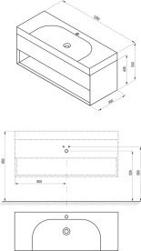 Тумба под раковину подвесная Ravak SD Lite 120 МДФ дымчато-серый X000001871