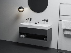 Тумба під раковину підвісна Ravak SD Lite 120 МДФ чорний матовий X000001868