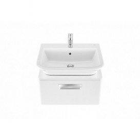 Тумба под раковину подвесная Roca Gap 60х41.4 см с одним ящиком МДФ белый глянец A856965806