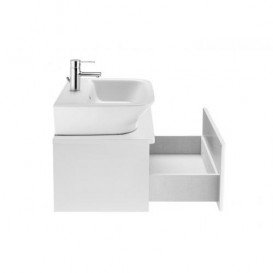 Тумба под раковину подвесная Roca Gap 60х41.4 см с одним ящиком МДФ белый глянец A856965806