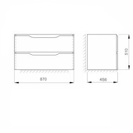 Тумба под раковину подвесная Sanwerk Liga Air 87х45,6 см МДФ белый/дерево мессина TV0000215