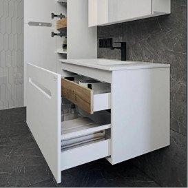 Тумба под раковину Radaway Laura 60 подвесная ДСП/МДФ белый глянец M01060-01-01