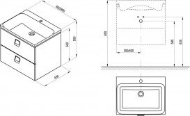 Тумба под раковину Ravak Comfort SD 800 подвесная MFPB/МДФ белый/белый X000001378