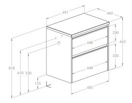 Тумба під раковину Roca Gap Pro 69,1х46 см ДСП світлий дуб A857897464