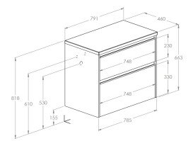 Тумба під раковину Roca Gap Pro 79,1х46 см ДСП білий глянсовий A857898806