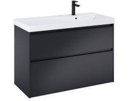 Тумба под раковину Roca Gap Pro 98,5х45,1 см правосторонняя ДСП черный матовый A857903532