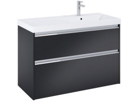 Тумба под раковину Roca Gap Pro 98,5х45,1 см правосторонняя ДСП черный матовый A857903532