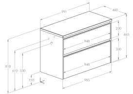 Тумба под раковину Roca Gap Pro 99,1х46 см ДСП светлый дуб A857901464