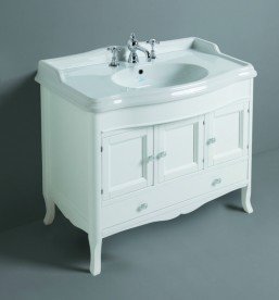 Тумба под раковину Simas Arcade напольная 97х53 см МДФ белый лак ARMD105