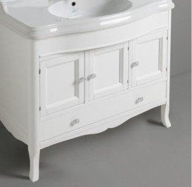 Тумба под раковину Simas Arcade напольная 97х53 см МДФ белый лак ARMD105