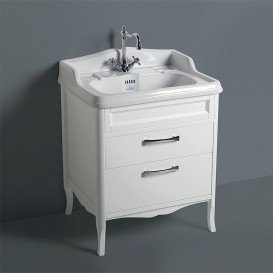 Тумба под раковину Simas Arcade напольная 69х52 см МДФ белый лак ARM1