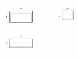 Тумба під раковину у ванну кімнату Catalano Horizon підвісна білий матовий 5M10050BM