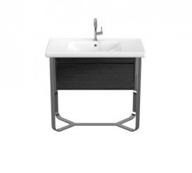 Тумба под раковину Villeroy & Boch Antheus 92,7х50 см сталь/дерево черный ясень B06510PW