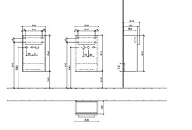 Тумба під раковину Villeroy & Boch Avento 34х23,4 см петлі зліва МДФ з акриловим покриттям скло біле A87600B4