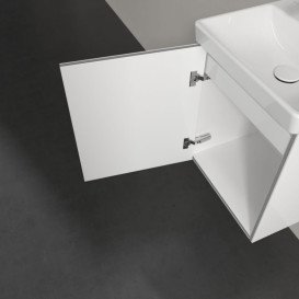 Тумба под раковину Villeroy & Boch Avento 43х38,4 см петли слева МДФ с акриловым покрытием стекло белое A88700B4