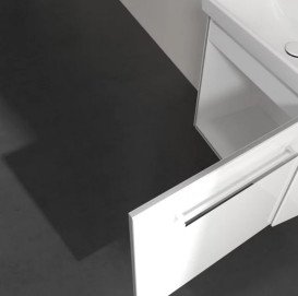 Тумба під раковину Villeroy&Boch Avento 53х38,4 см петлі праворуч МДФ з акриловим покриттям скло біле A88801B4