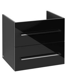 Тумба под раковину Villeroy & Boch Avento 58х48,4 см МДФ с акриловым покрытием стекло черное A88900B3