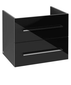 Тумба под раковину Villeroy & Boch Avento 63х48,4 см МДФ с акриловым покрытием стекло черное A89000B3