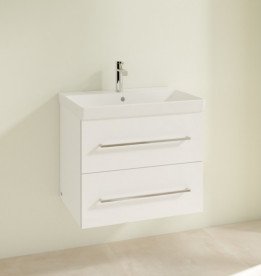 Тумба під раковину Villeroy&Boch Avento 63х48,4 см МДФ з акриловим покриттям скло біле A89000B4