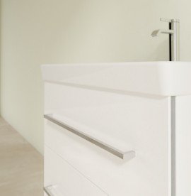 Тумба під раковину Villeroy&Boch Avento 63х48,4 см МДФ з акриловим покриттям скло біле A89000B4