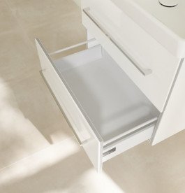 Тумба під раковину Villeroy&Boch Avento 63х48,4 см МДФ з акриловим покриттям скло біле A89000B4