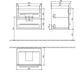 Тумба під раковину Villeroy&Boch Avento 63х48,4 см МДФ з акриловим покриттям скло біле A89000B4