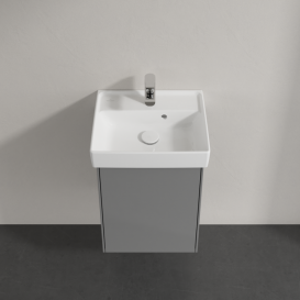 Тумба под раковину Villeroy & Boch Collaro 41х34,4 см петли справа МДФ глянцевый серый C00501FP