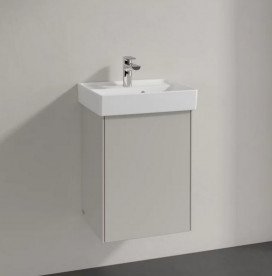 Тумба під раковину Villeroy & Boch Collaro 41х34, 4 см петлі праворуч ДСП м'який сірий C00501VK