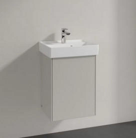 Тумба под раковину Villeroy & Boch Collaro 41х34,4 см петли справа ДСП мягкий серый C00501VK