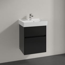 Тумба під раковину Villeroy & Boch Collaro 46х37,4 см МДФ чорний матовий лак C00600PD