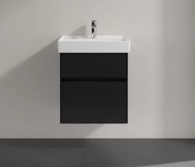 Тумба під раковину Villeroy & Boch Collaro 51х41,4 см МДФ чорний матовий лак C00700PD