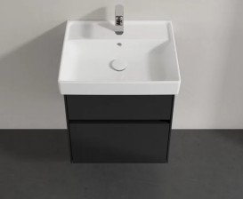 Тумба під раковину Villeroy & Boch Collaro 51х41,4 см МДФ чорний матовий лак C00700PD